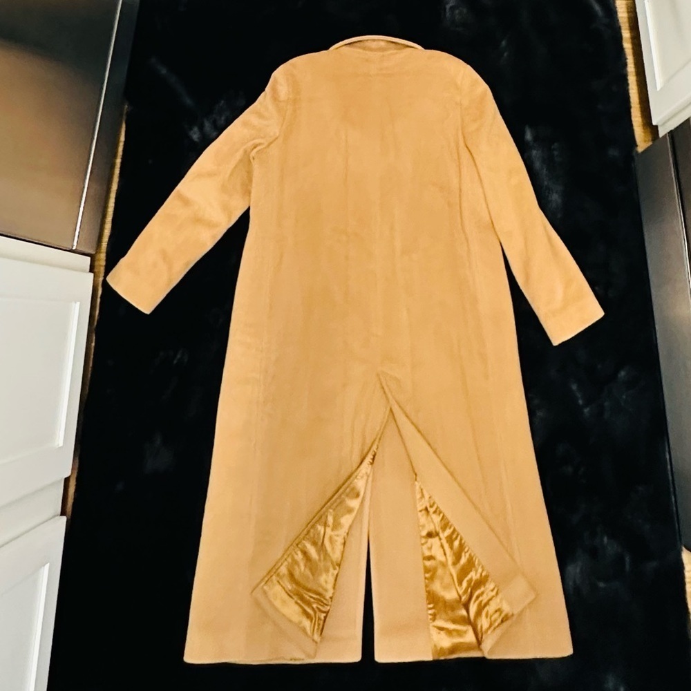 ICONS By Cinzia Rocca Wool Blend Tan Long Coat - Picture 13 of 16